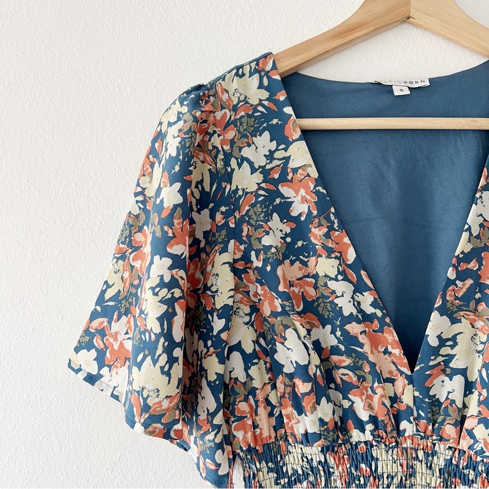 BALTIC BORN | Kimono Sleeve Floral Slit Maxi Dress